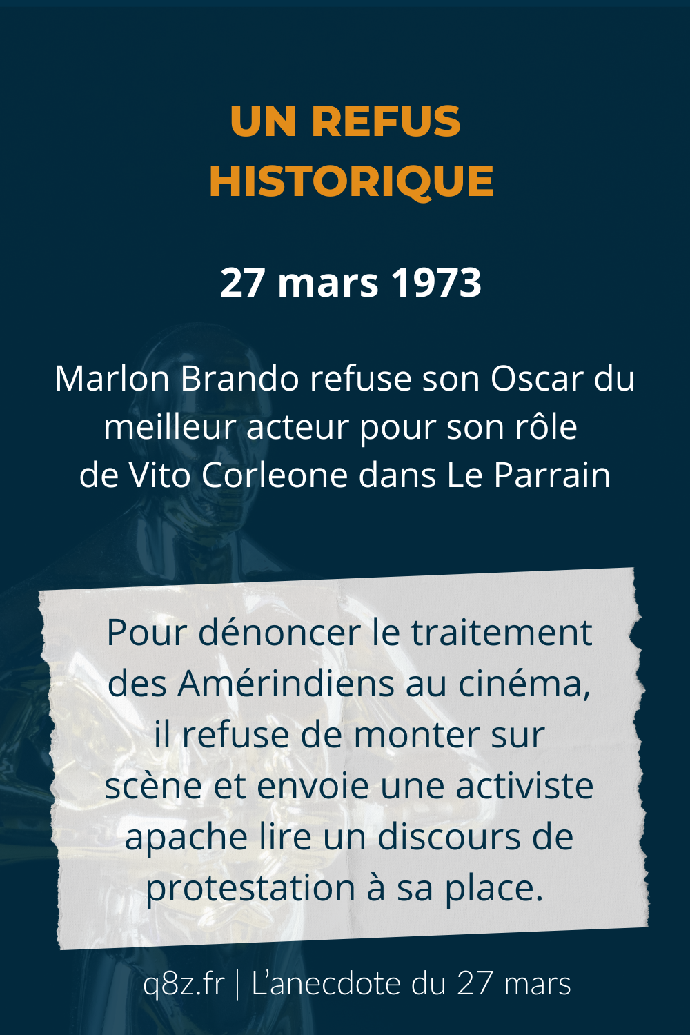27 mars 1973 : Marlon Brando refuse son Oscar